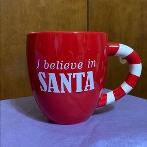 DEI- Red 'I Believe in Santa' Holiday Mug. All in One!